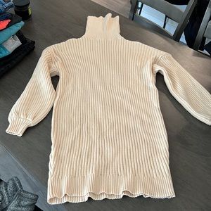 Oversized Cream Sweater Dress